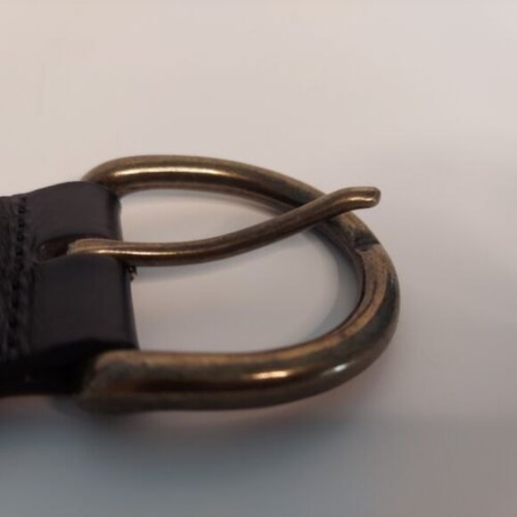 FOSSIL Black Belt Embellished Brass Buckle Small - Picture 3 of 8